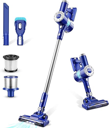 Aspiradora inalámbrica aspiradora de palo de 25 Kpa con batería desmontable aspiradora doméstica ligera 6 en 1 para pelo de mascotas alfombra de