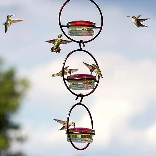 Miniatura 6 de Glass Hummingbird Feeders, Hummingbird Feeders for Outdoors Hanging, Beautiful Circular Hanging Hummingbird Feeder, Outdoor Hanging Humming Bird