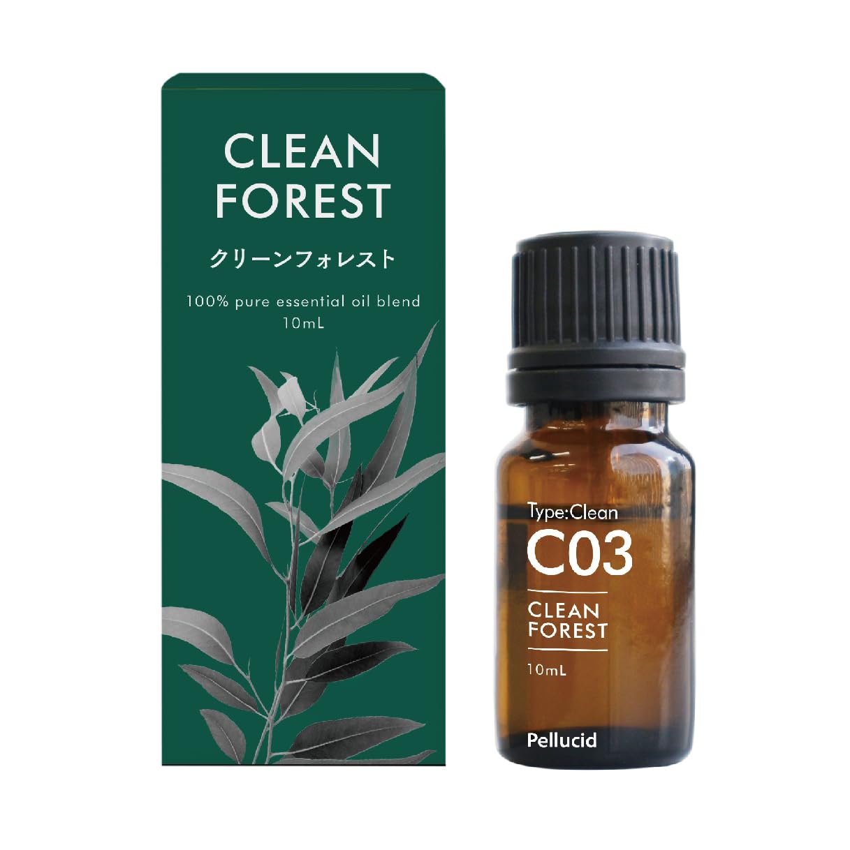 ペルシード(Pellucid) 芳香剤 エッセンシャルオイル クリーンフォレスト 10ml WPA-C03 ペルシード製アロマディフューザー対応