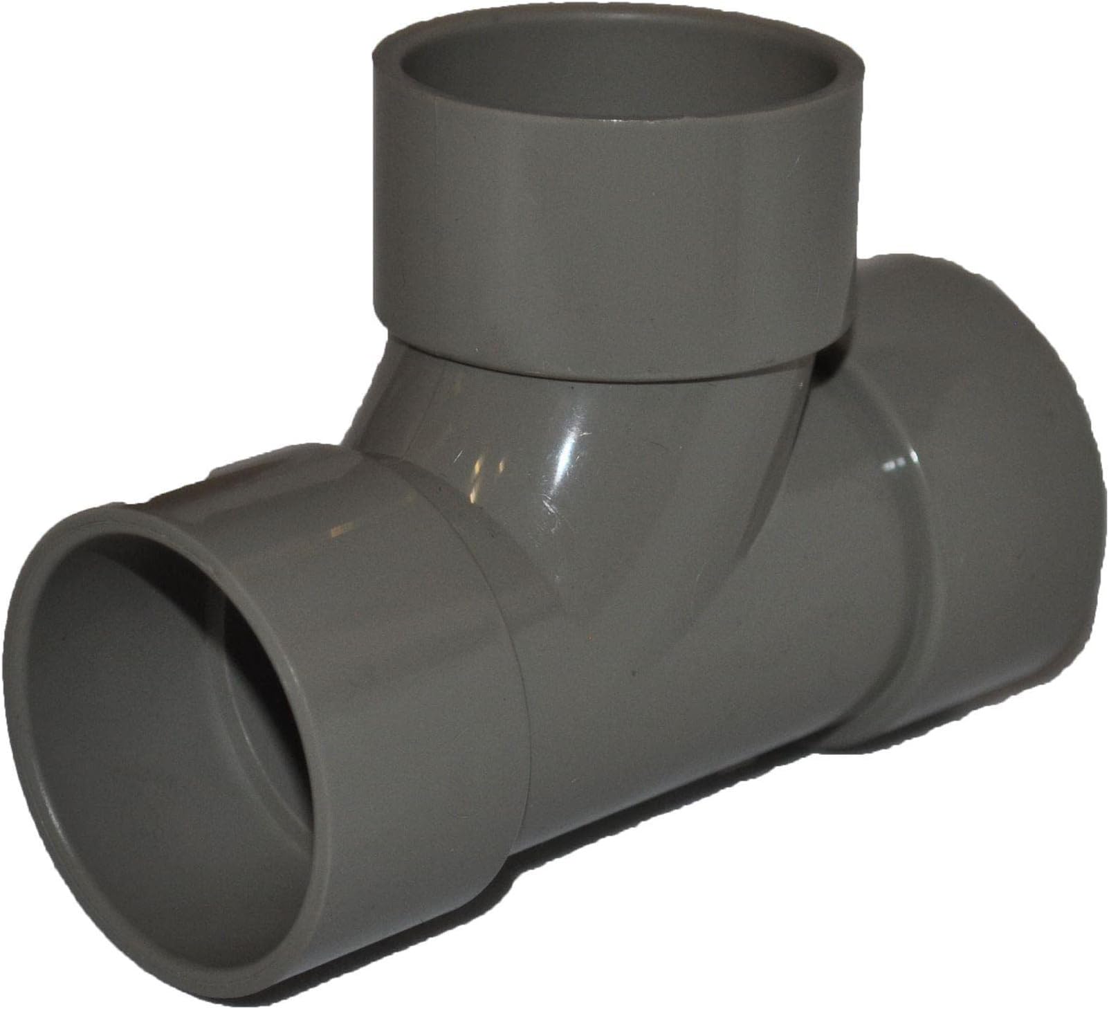 Solvent Weld Grey 50mm (56mm) Waste Pipe 90 Degree Tee