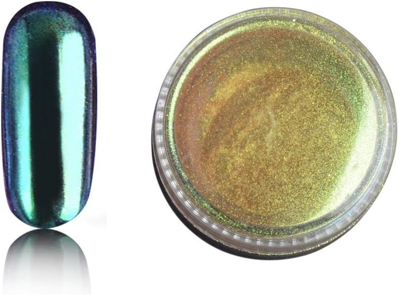 2g Chrome Pigment Metallic Effect DIY Mirror Powder Nails (Green gold)