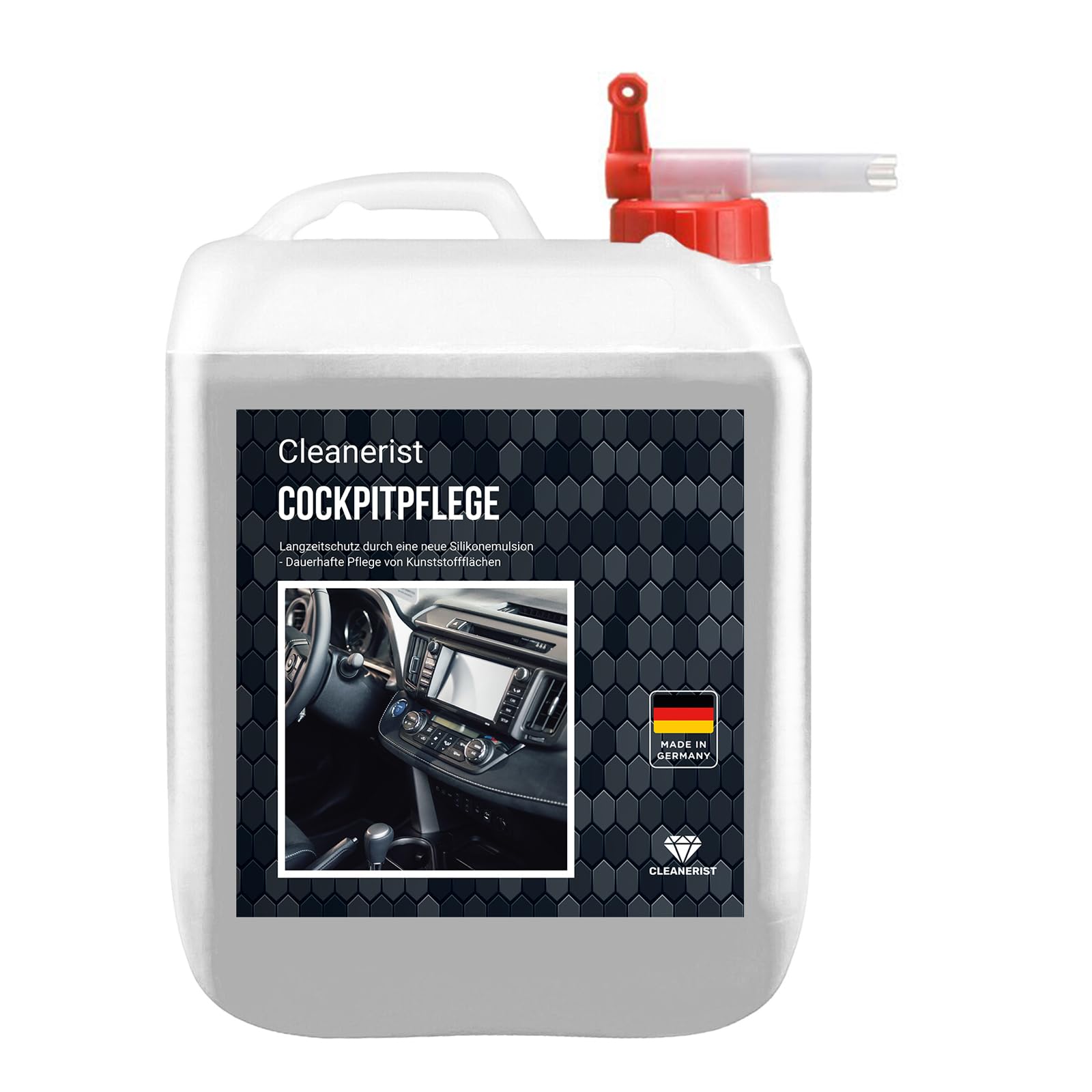 20 Liter Cleanerist AP10 Cockpitpflege Cockpitreiniger Cockpitspray Kunststoffpflege, inkl. Auslaufhahn