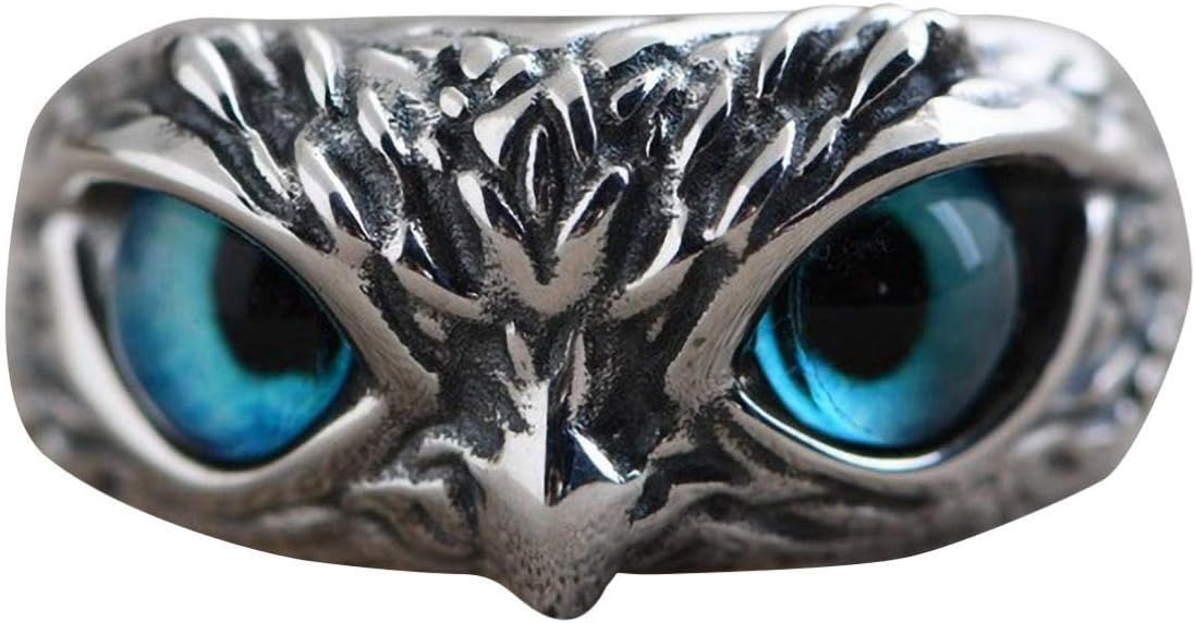 Owl Ring Shape Retro Craft Fashion Gift with Adjustable Opening Size, Cute Animal Unique Design Animal Rings for Women Men