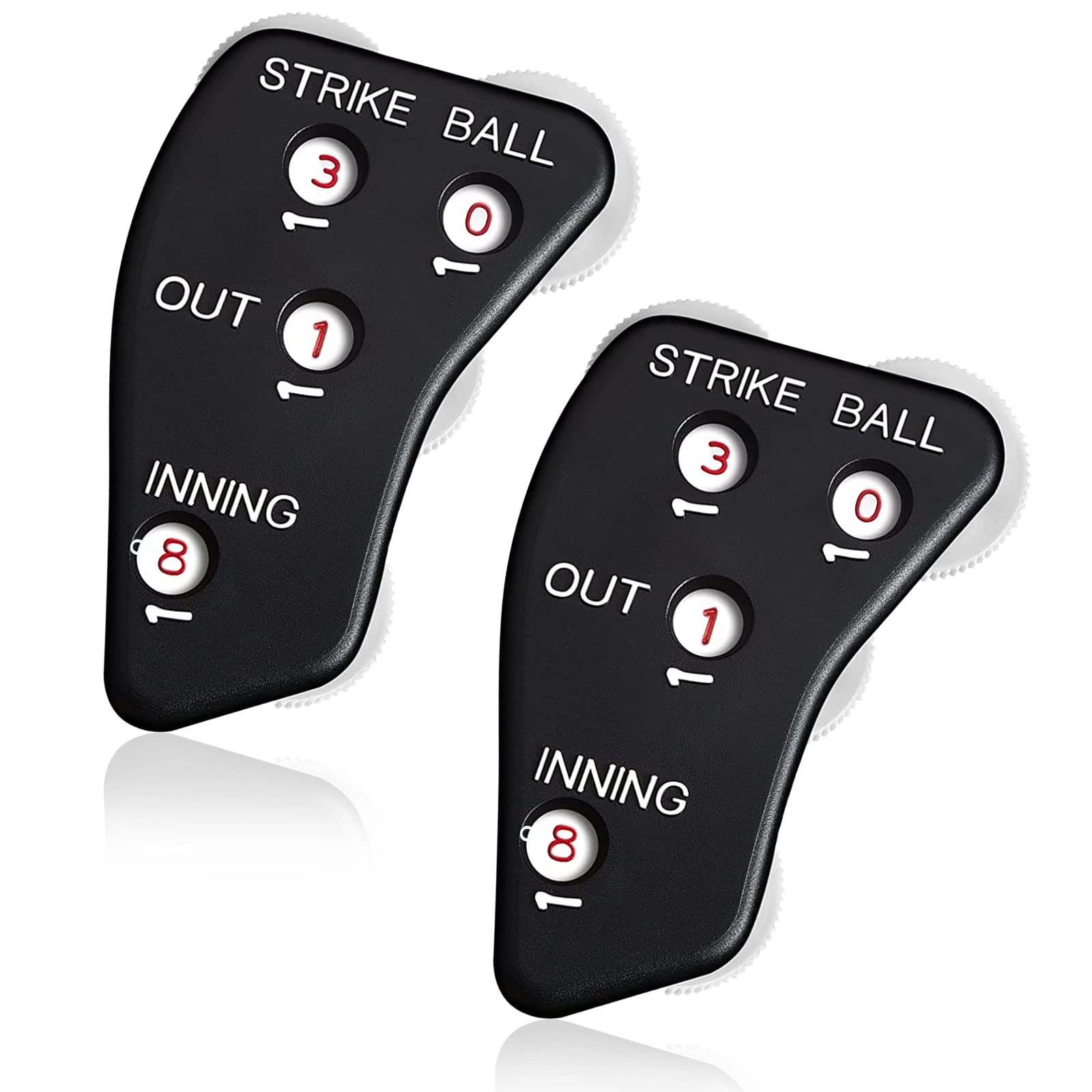 2Pcs 4 Wheel Baseball Umpire Indicator，Baseball Counter Clicker，Call Order Indicator for Accurately Recording Strike Balls Outs and Innings Balls for Softball Coach