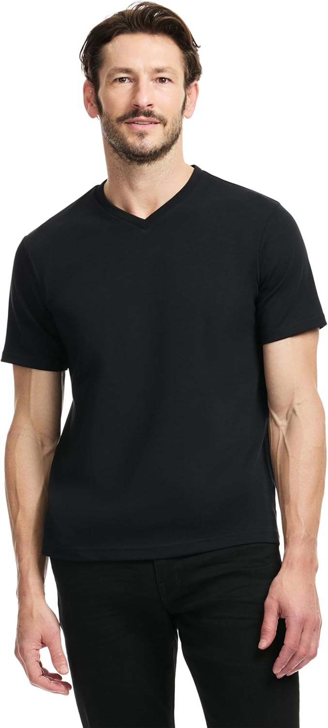 SAKS Fifth Avenue Men's Short Sleeve Classic Luxe Jersey V-Neck T-Shirt