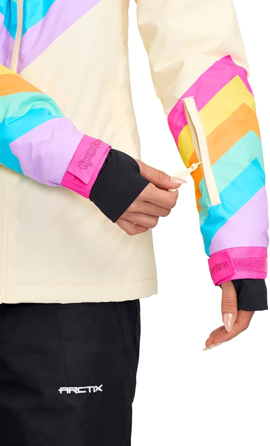 Tipsy Elves Ski Jackets for Women - Bright Colorful Apres Ski Outerwear Hooded Waterproof Snow Jackets for Adults - Image 4