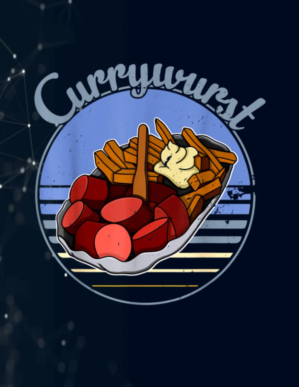 Currywurst Fries Ruhrpott Ruhrgebiet Sausage Bratwurst College Ruled (Lined Notebook) - 8.5 x 11 inches - 130 Pages