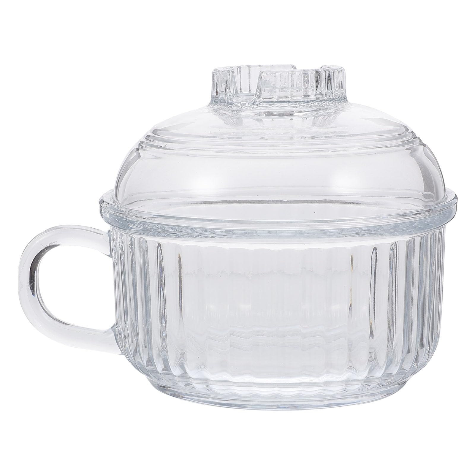 Bol en verre résistant haute qualité avec couvercle esthétique japonaise