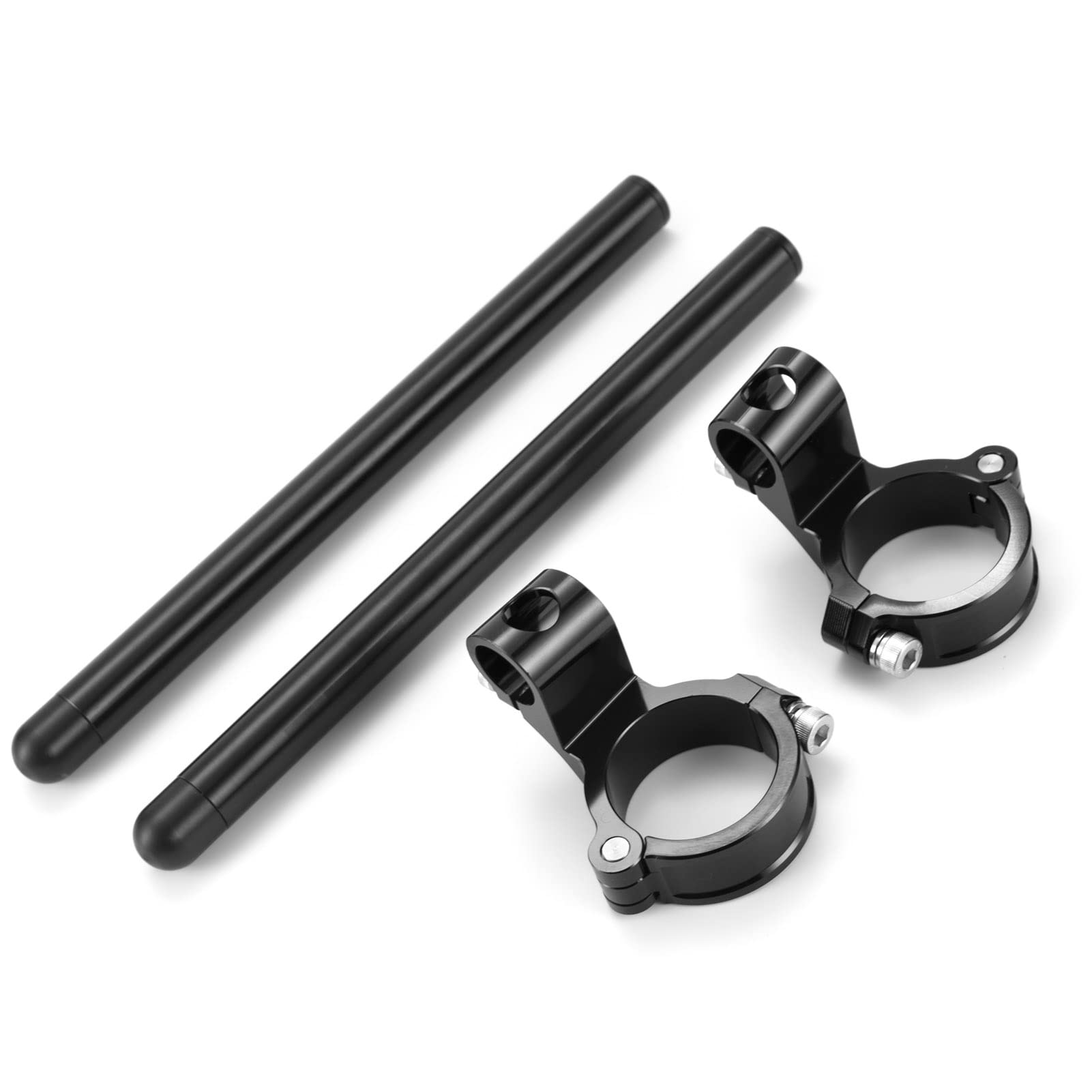 kit Demi Guidon bracelet Ø 45mm Pour CBR600RR 2003-2004 CBR900RR 1993-1999 fourche Ø 45mm cafe racer racing Demi guidon inclinaison 7° de tube Ø 22.2mm en aluminium