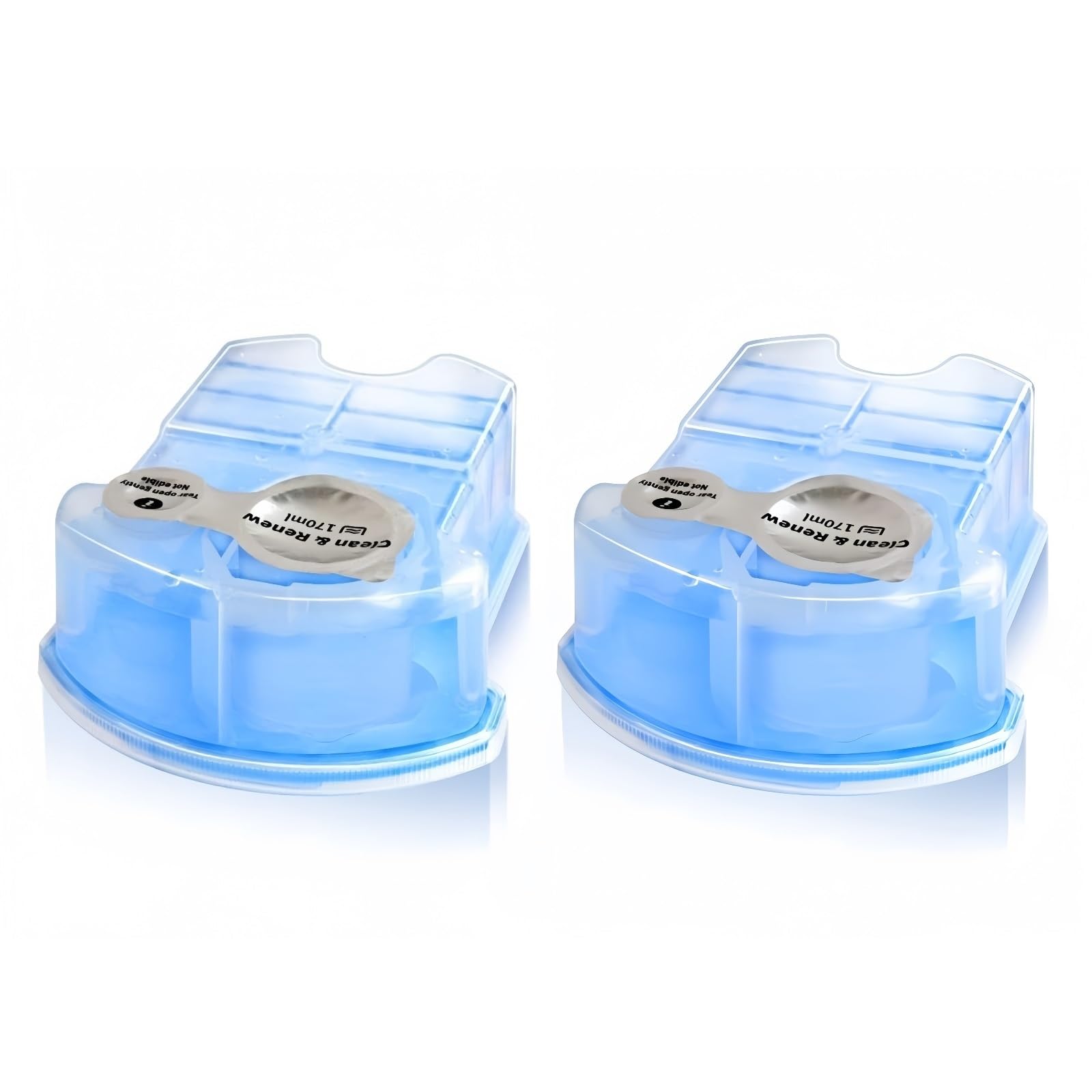 Compatible For Braun Clean & Renew Refill Cartridges CCR, Limpia Su Afeitadora Para Una Higiene Óptima, Elimina Las Partículas Residuales De Vello Y Piel, Aroma A Limón, (paquete De 2 O Paquete De 4)(