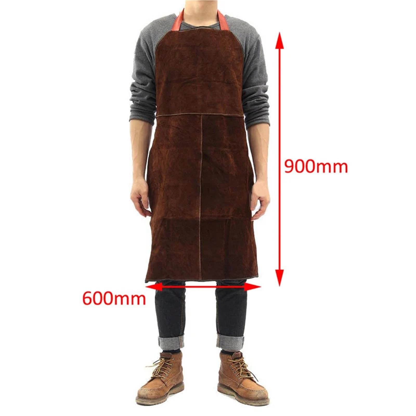 Tablier De Soudure Tablier de soudage en Cuir for Soudeur, Protection Contre Les brûlures, for Charpentier, Forgeron, Jardinage(Color 03)