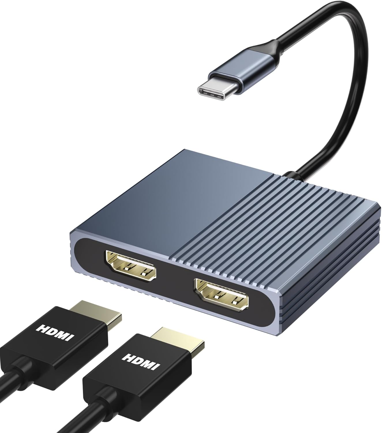 Docking Station Dual Monitor, USB C Docking Station, HDMI Splitter Extended Display