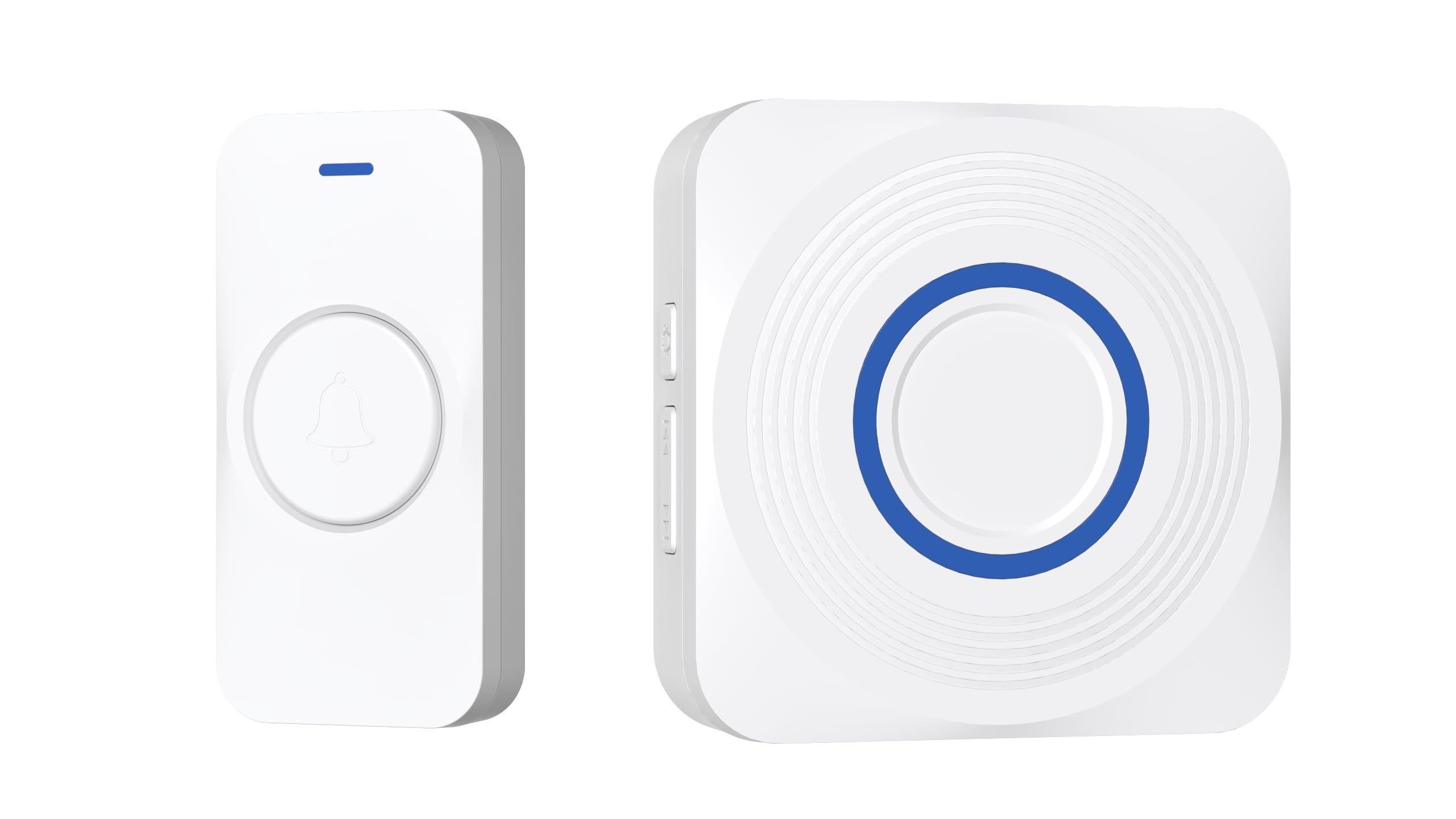 DRINGG, Campanello connesso WiFi + RF (pulsante IP65 + campanello interno), notifiche su smartphone, a lungo raggio, IP65