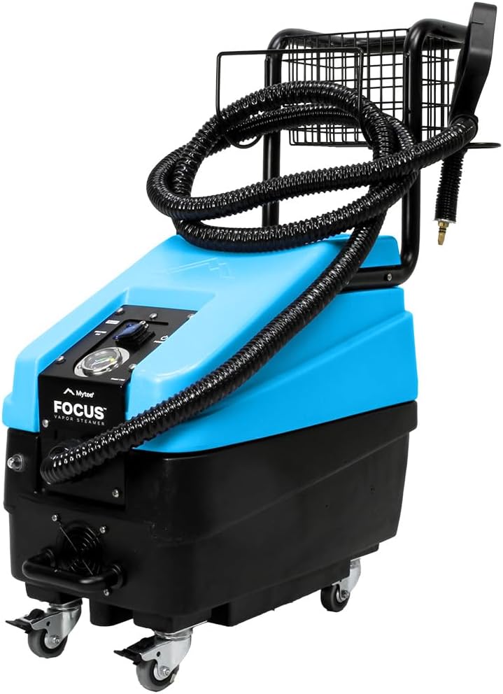 Mytee Focus 1700 Steamer Steam Cleaner 1750W, Commercial Steam Cleaner for Home & Industrial Use, 115 PSI, 5 Gallon Tank, 10' Hose, Includes Accessories