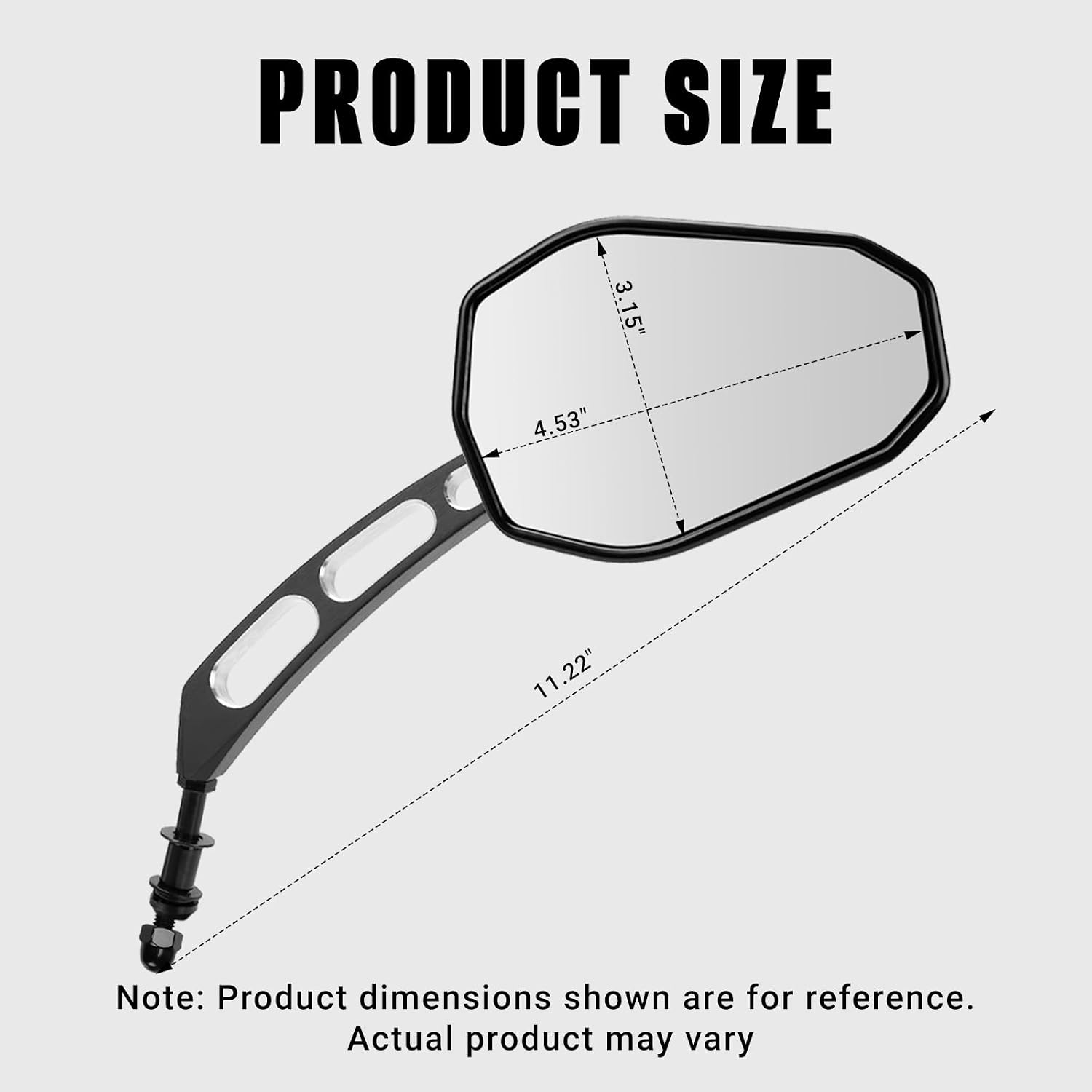 Motorcycle Mirrors For Handlebars, Aluminum Rear View Mirrors Compatible With Sportster Dyna Softail Road King Street Glide Road Glide Electra Glide Vrod Ultra, 360°Adjustable Motorcycle Mirrors
