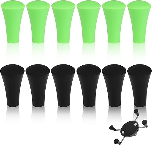 12 piezas de repuesto de puntas de silicona con tapa de goma, compatible con RAM, accesorio duradero de motocicleta para agarre seguro del