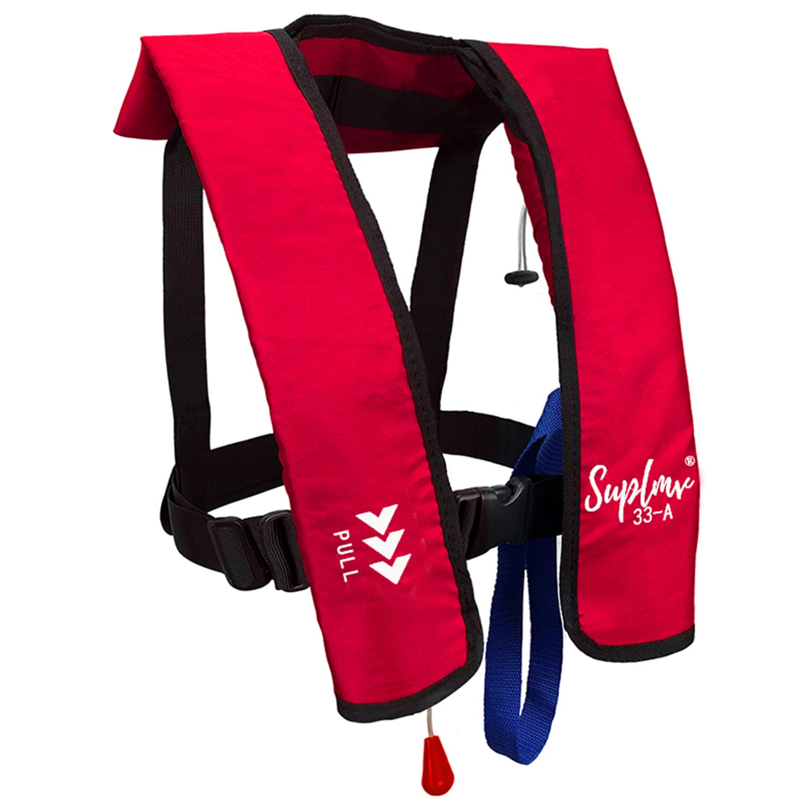Suplvmc Inflatable Life Jacket – Automatic/Manual 150N Buoyancy Vest For Adults, CE Certified & SOLAS Approved