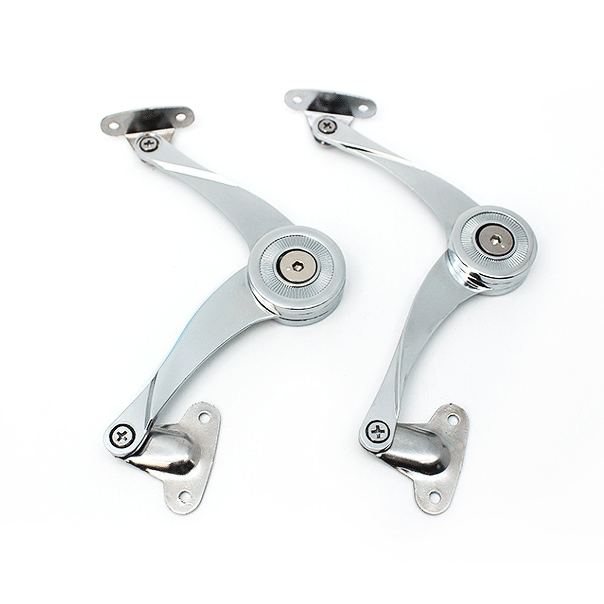 Image secondaire de Lot de 2 Charnières de couvercles pliables, amortisseurs à fermeture douce, angles 75, 90, 110 degrés