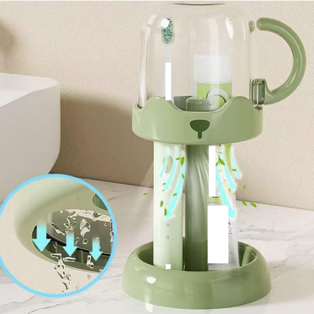 Porta Cepillos De Dientes Hotel Juego De Soporte For Cepillo Dientes Tamaño Viaje, Portátil Y Taza Lavado Accesorios Baño(Yellow)