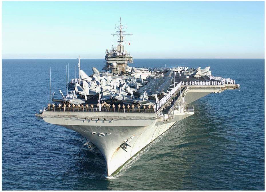 1000 Piece Multicolor Jigsaw Puzzle - Aircraft Carrier USS Constellation (CV 64) Pulls Into Perth, Australia