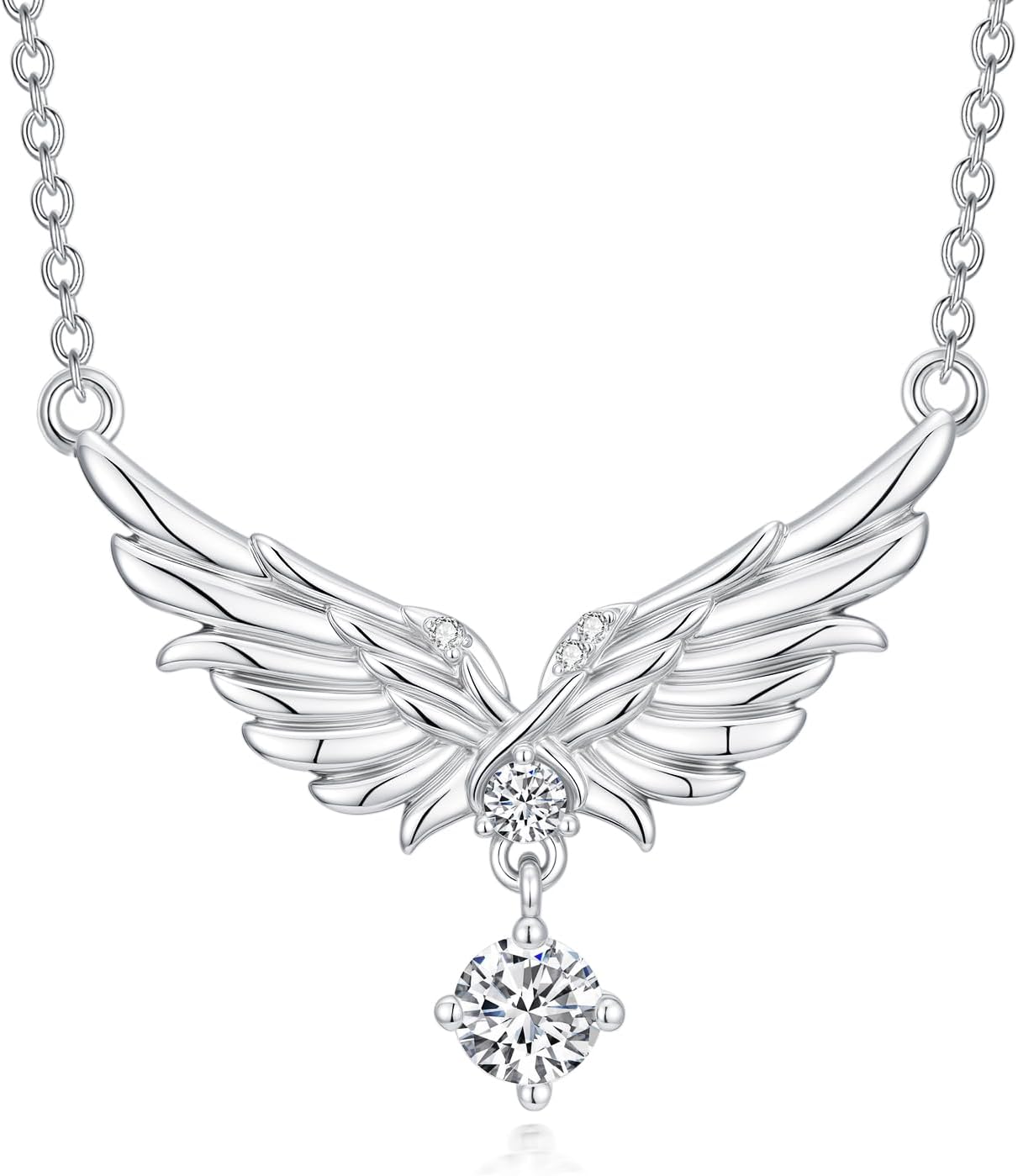 POIUY Necklace for Women - Anniversary Wedding Gifts for Women Wife Her 18K White Gold Filled Jewelry for Birthday Christmas Valentines Day