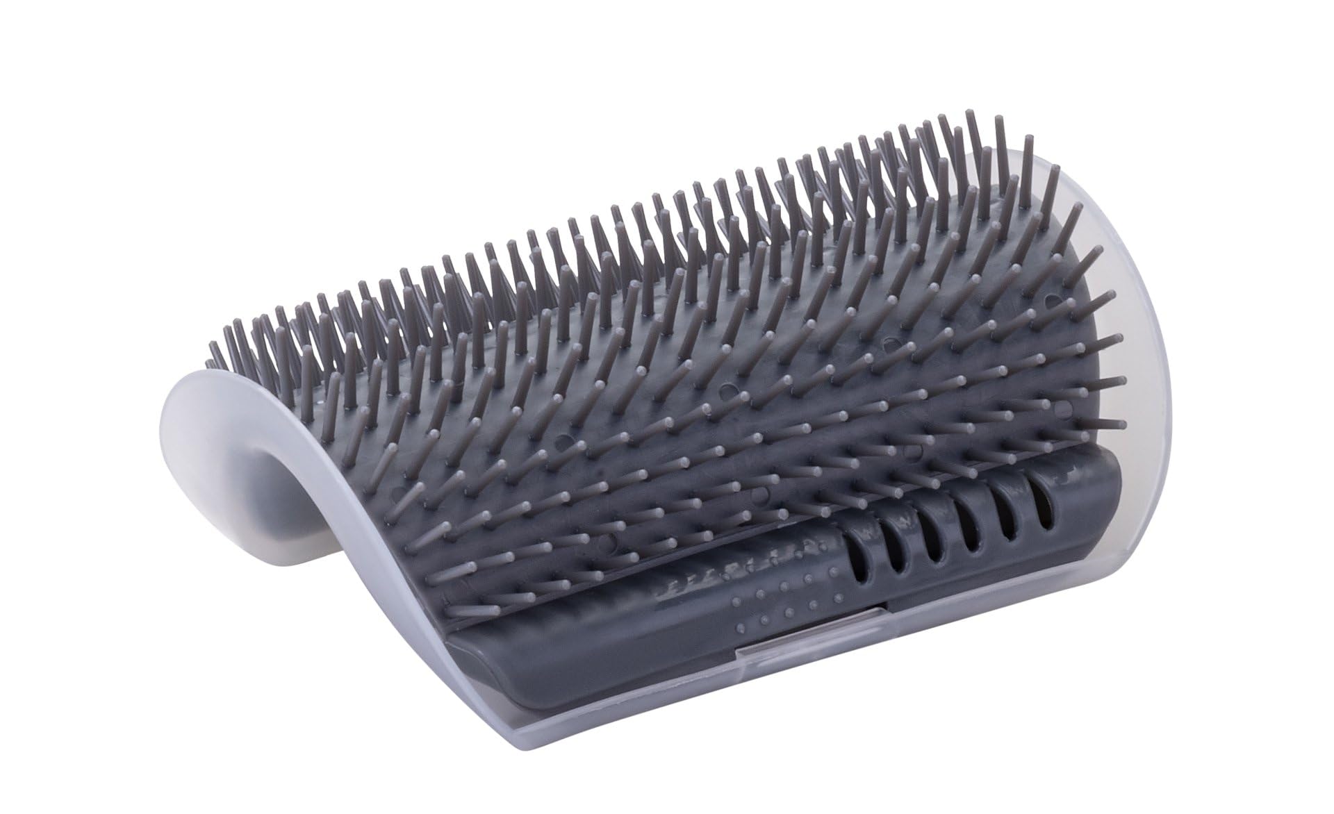 Fackelmann Cepillo de masaje y recogedor de pelo para mascotas, con fijación a la pared con adhesivo de doble cara o tornillos, cepillo extraíble, reutilizable, de polipropileno, ideal para gatos y