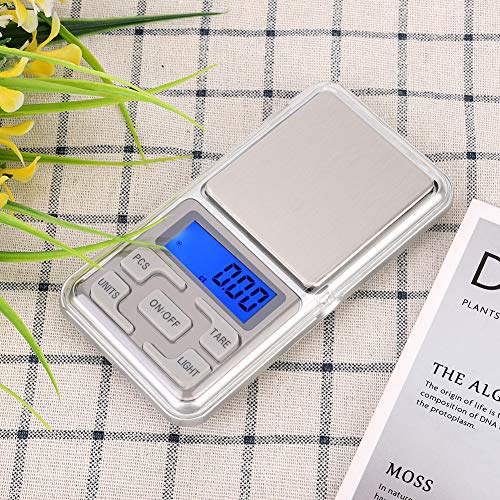Báscula digital de bolsillo Masyrt 100g con luz azul miniatura 1