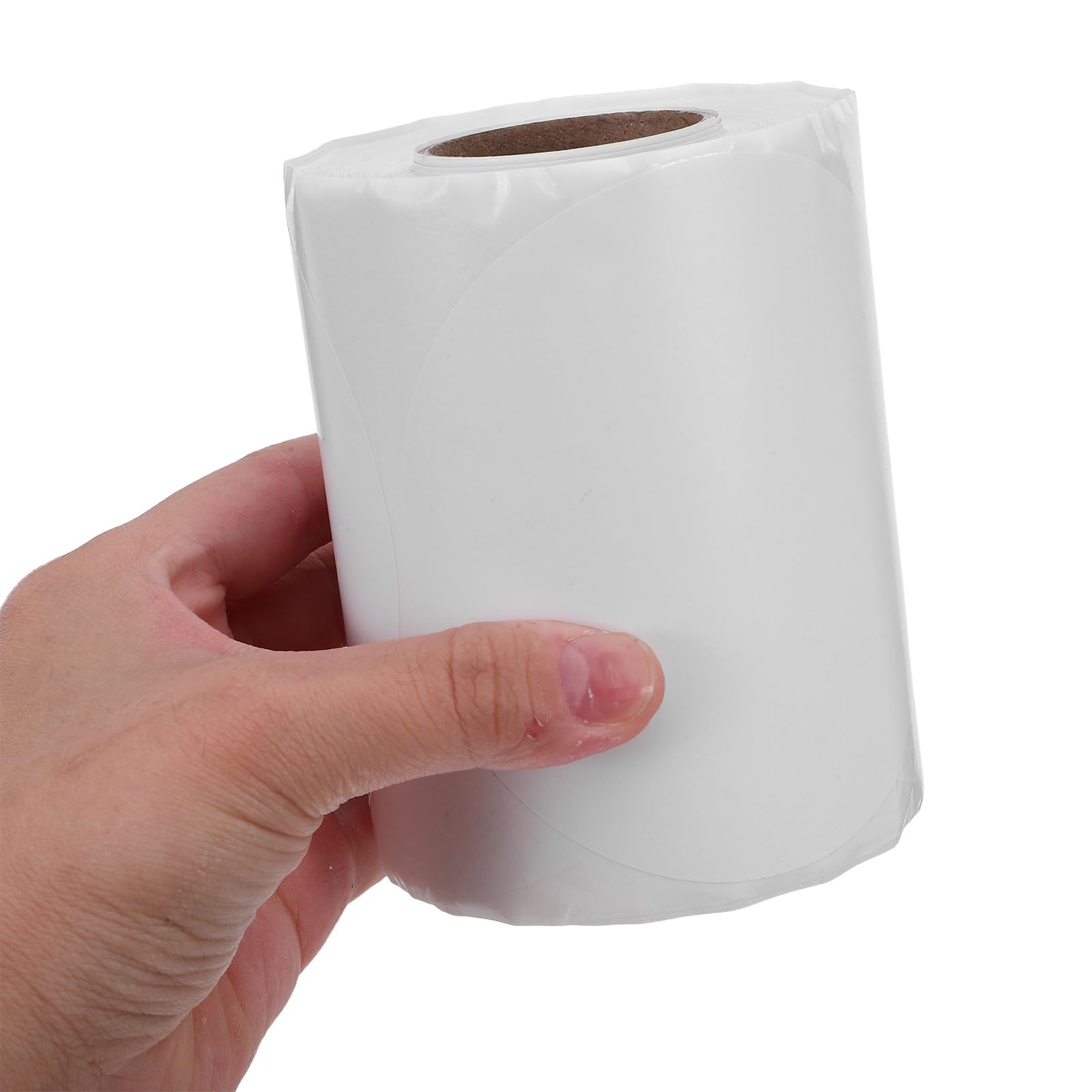 SECFOU Etichette termiche autoadesive rotonde 10 cm in carta bianca resistente all'olio adesivo potente e resistente agli strappi resistente per organizzazione ufficio e casa