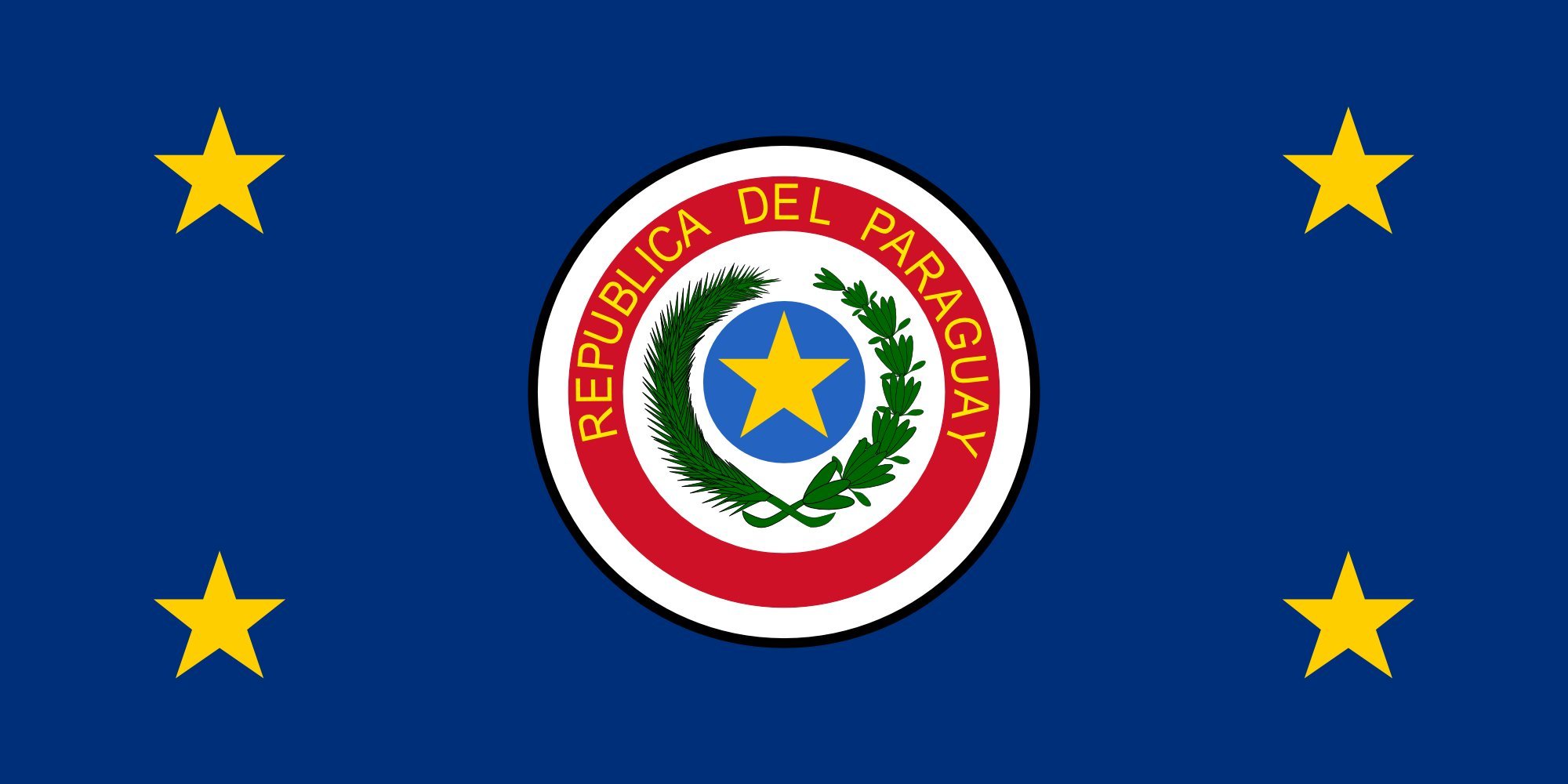Drapeau Paraguay Président 1990-2013 : emblème ancien aux finitions premium