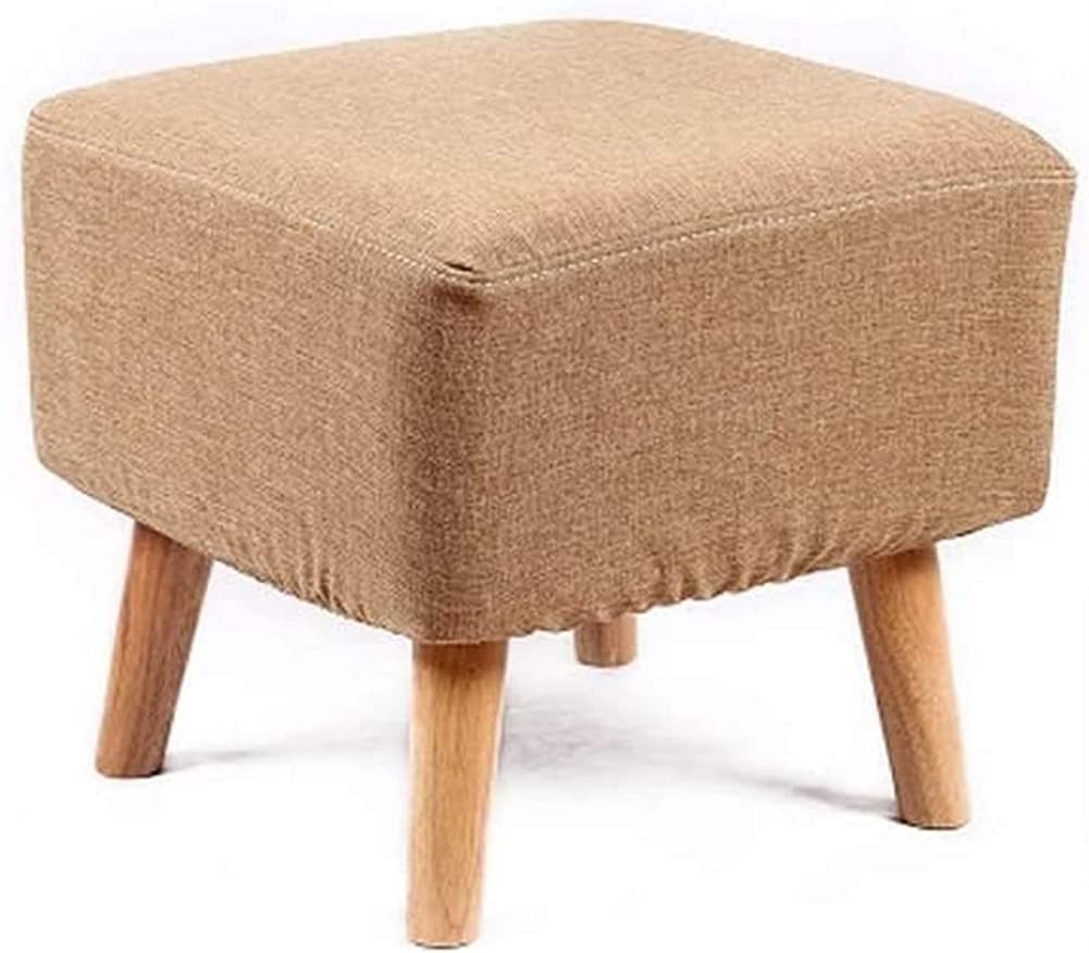 Grand repose-pieds de qualité en bois rembourré E Home Decor