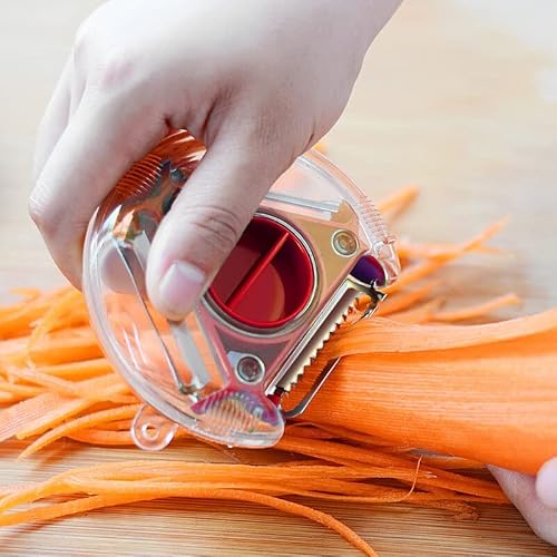 Image of 1PC Multifunction Kitchen Fruit Grater for Vegetables Potato Carrot Peeler Slicer 3 in 1 Scraper Novel Kitchen Gadget-Random Color