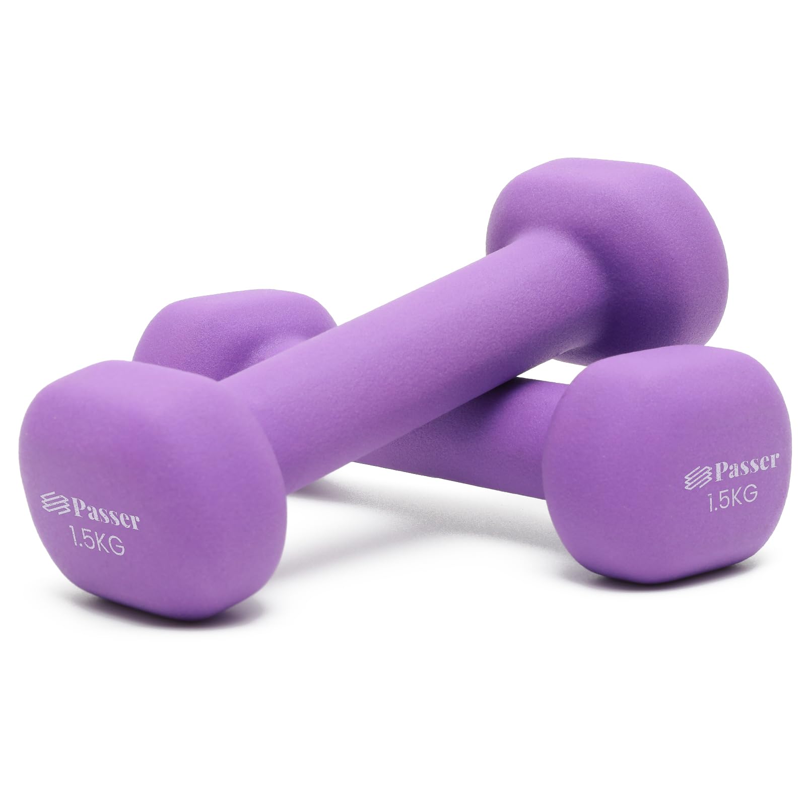 Neoprene Dumbbells Set of 2, Hand Weights for Women Men (1/2/3/4/6/8 kg Pair), Small Dumbbells Arm Weights for Ladies Gentlemen - Yoga, Pilates, Gym, Home - Workout, Fitness, Strength Training