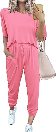 PRETTYGARDEN Women's Two Piece Sets 2025 Summer Spring Jogger Pants Travel Vacation Lounge Outfits Airplane Matching Clothes
