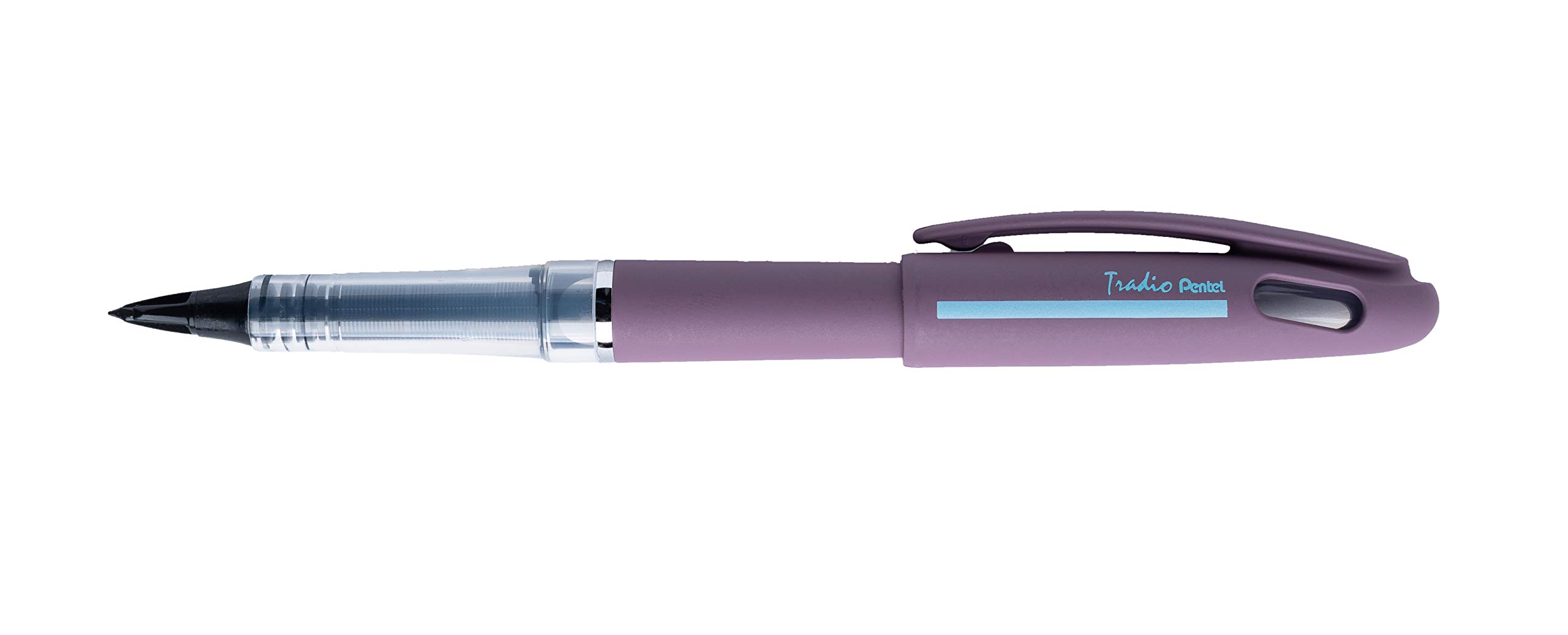 Pentel Tradio TRJ99A-A Fountain Pen Sport Chic Range Matte Black Body Refillable Black Ink Mauve