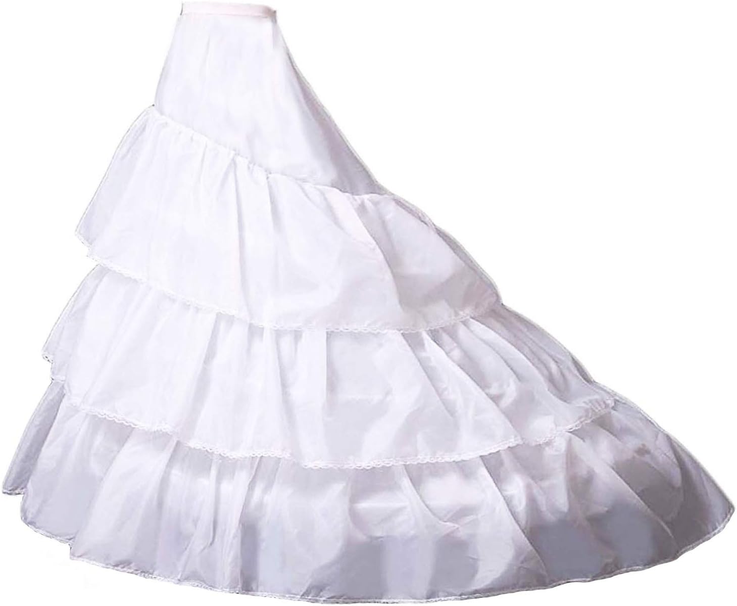 RohmBridal 3-Layer Ruffled Petticoats Train Wedding Dress Underskirt ...