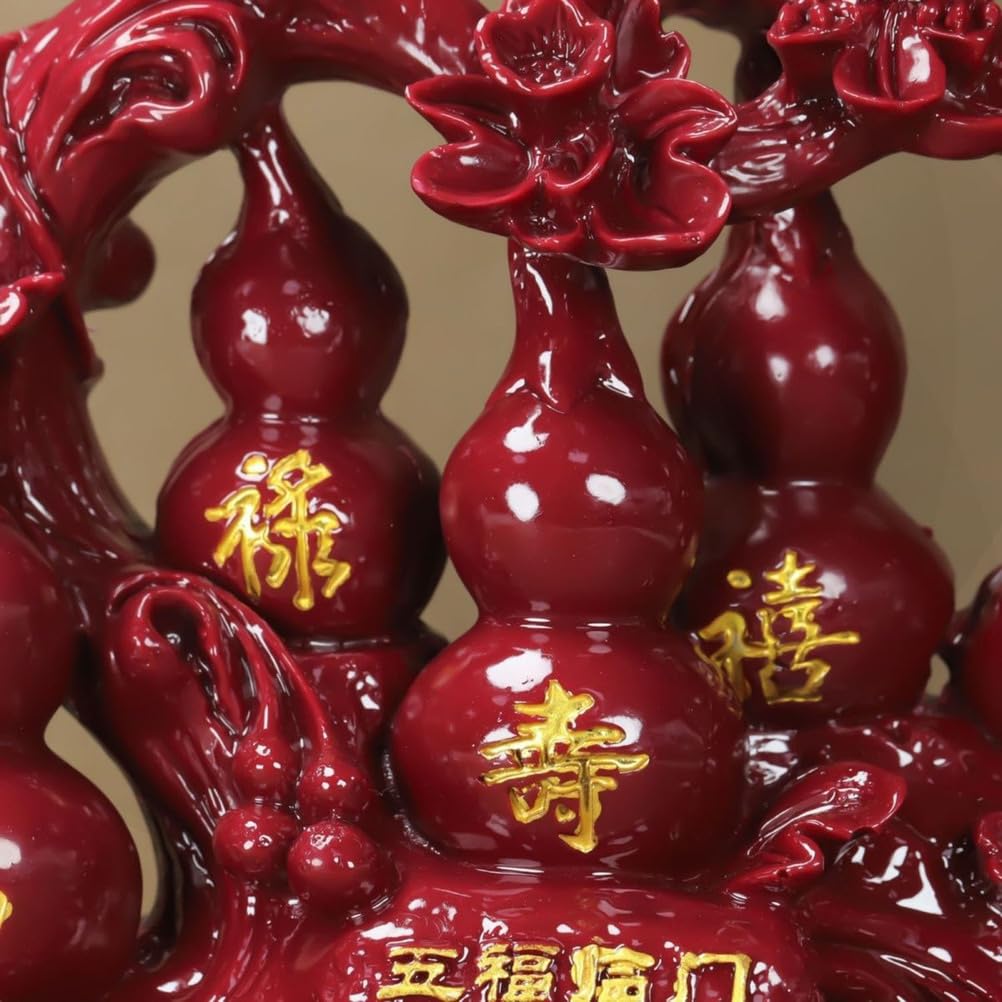 Cinabro Cinque Benedizioni Zucca Ornamento Feng Shui Figurine Decor