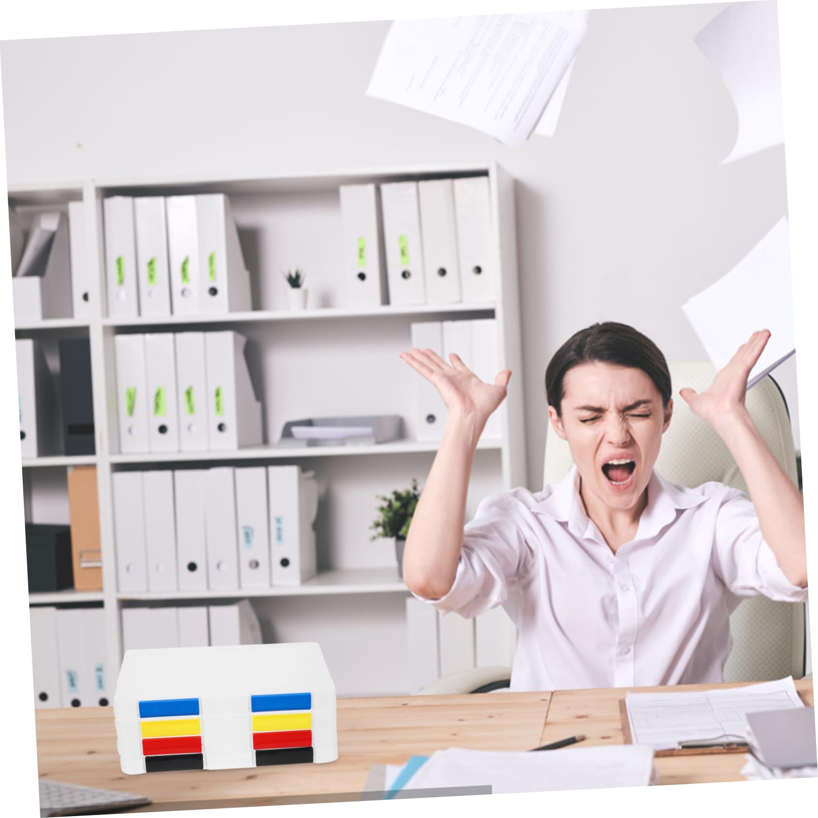 Set 4 Pezzi Scatola per File Trasparente in Plastico Superficie Liscia Non Facile da Deformare, Contenitore Organizzatore per Documenti da Scrivania e Ufficio