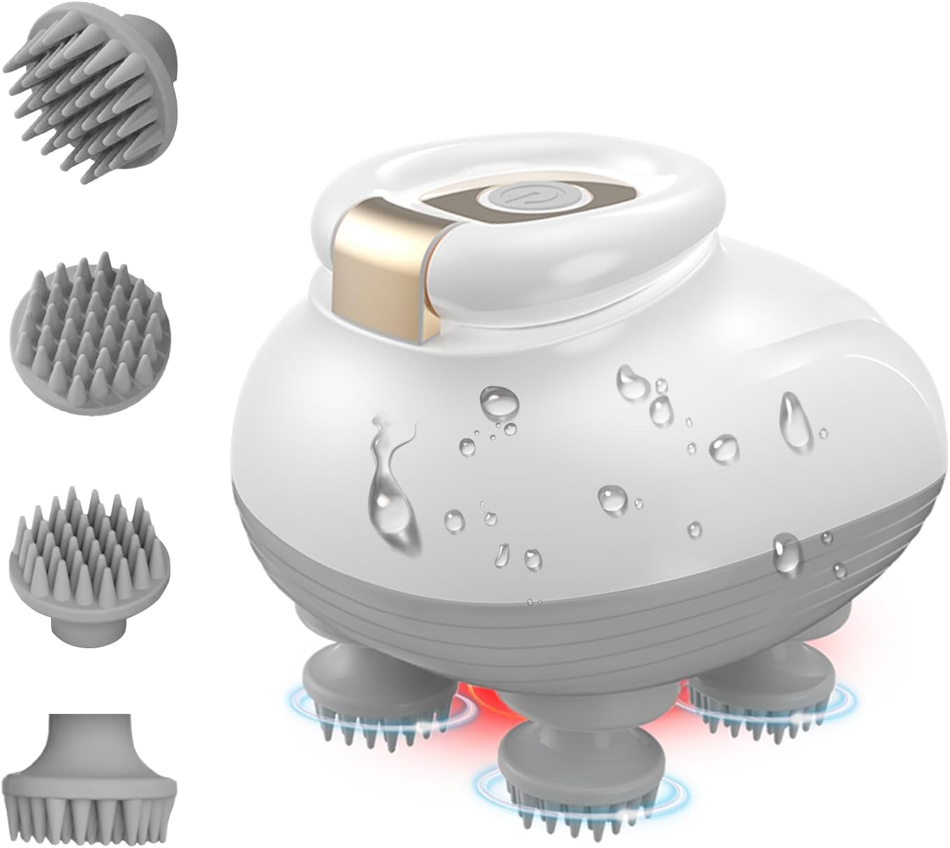 TISSCARE Electric Scalp Massager, Cordless Head Massager Scalp for Hair Growth and Stress Relax, 3 Speed Modes, Waterproof Handheld Portable Body Head Scratcher for Pet Dog Cat Massage with Kneading