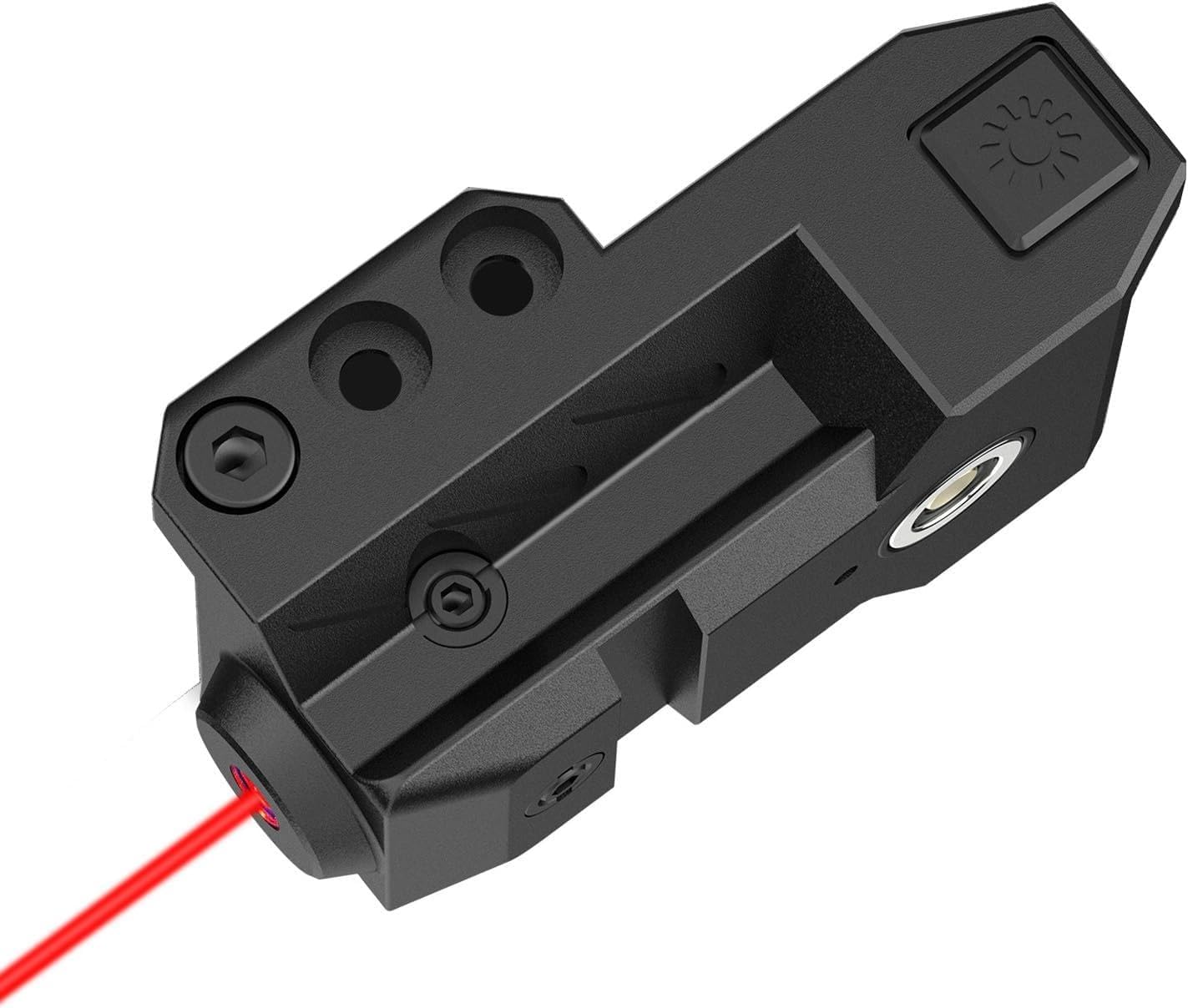 SOLOFISH Pistol Flashlight with Blue Green Beam, Bundle with Magnetic Rechargeable Red Beam