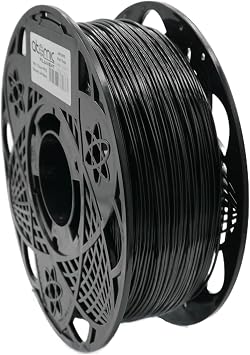 Atomic Filament PETG PRO 3D Printer Filament 1.75mm 3.5KG Spool 0.02mm Accuracy, High Strength Durable PETG, Fits Most FDM Printers Extreme Jet Black, 3.5KG