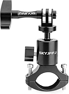 SKYJFFJ Ball Head Gimbal MTB Camera Handlebar Mount for Gopro Hero 11/10/9/8,360 Degree Rotating Aluminium Bike Motorbike Mount Sports Camera Accessories