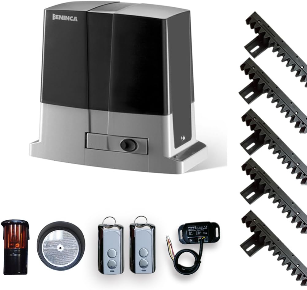 Bull 624R Slide Gate Opener, CPanel, Receiver, 2 Transmitter, Photo Cell, 5 Gear Rack Track