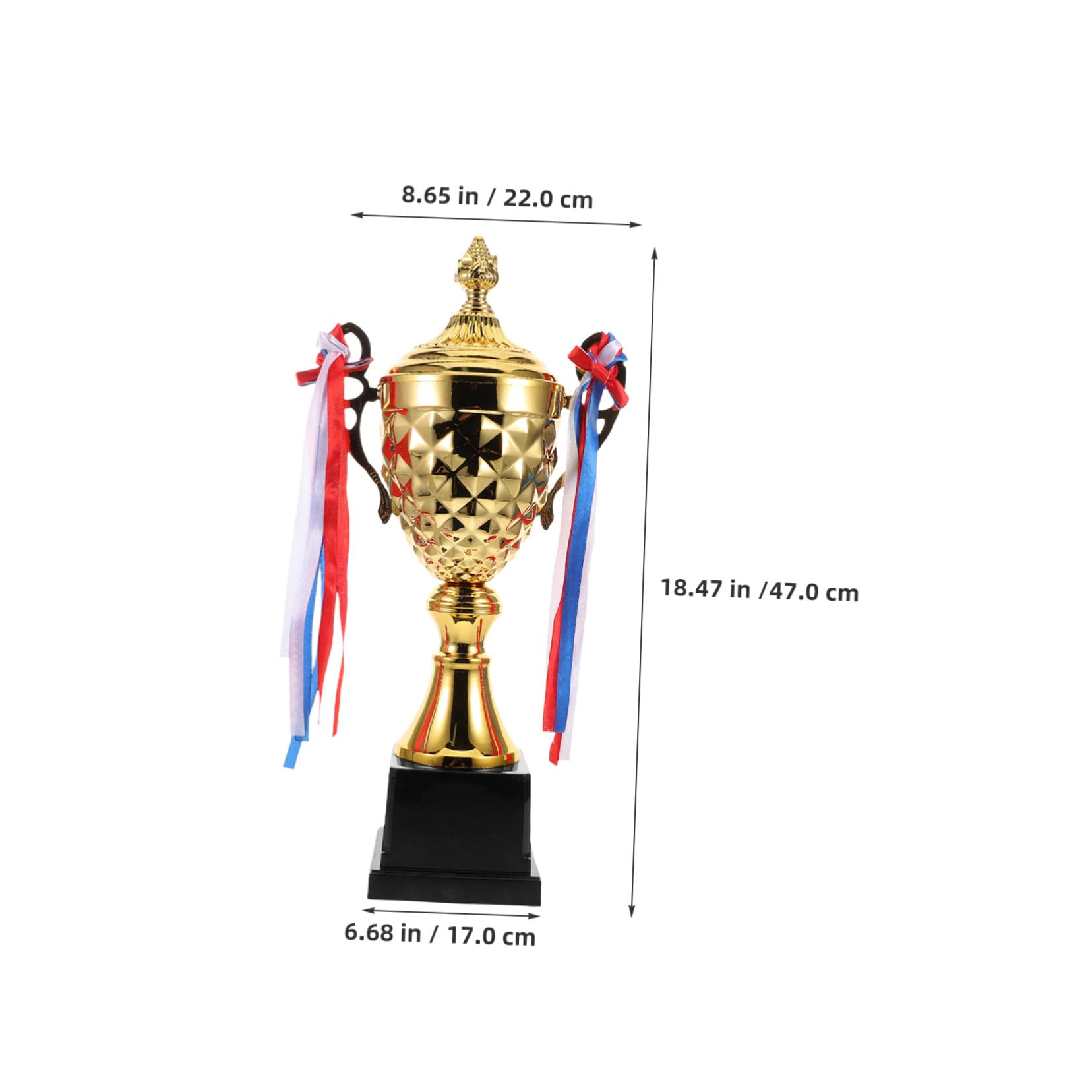 BESPORTBLE Großer Metall-Pokal Sports Trophy Cup Gold Glänzend für Fußball Basketball Golf Gewinner Turniere Teamwettbewerbe Festival und Party Auszeichnung