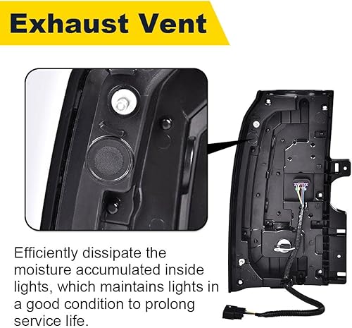 Miniatura 7 de CHEDA Luz trasera LED con bombilla compatible con GMC YukonYukon XL 2015 2016 2017 2018, lado derecho del pasajero CAPA, 84536243, GM2801268