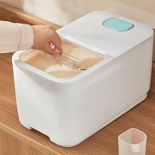 Miniatura 2 de Contenedores de alimentos secos grandes con ruedas contenedores de almacenamiento de alimentos de 220lbs con tapas recipientes herméticos de