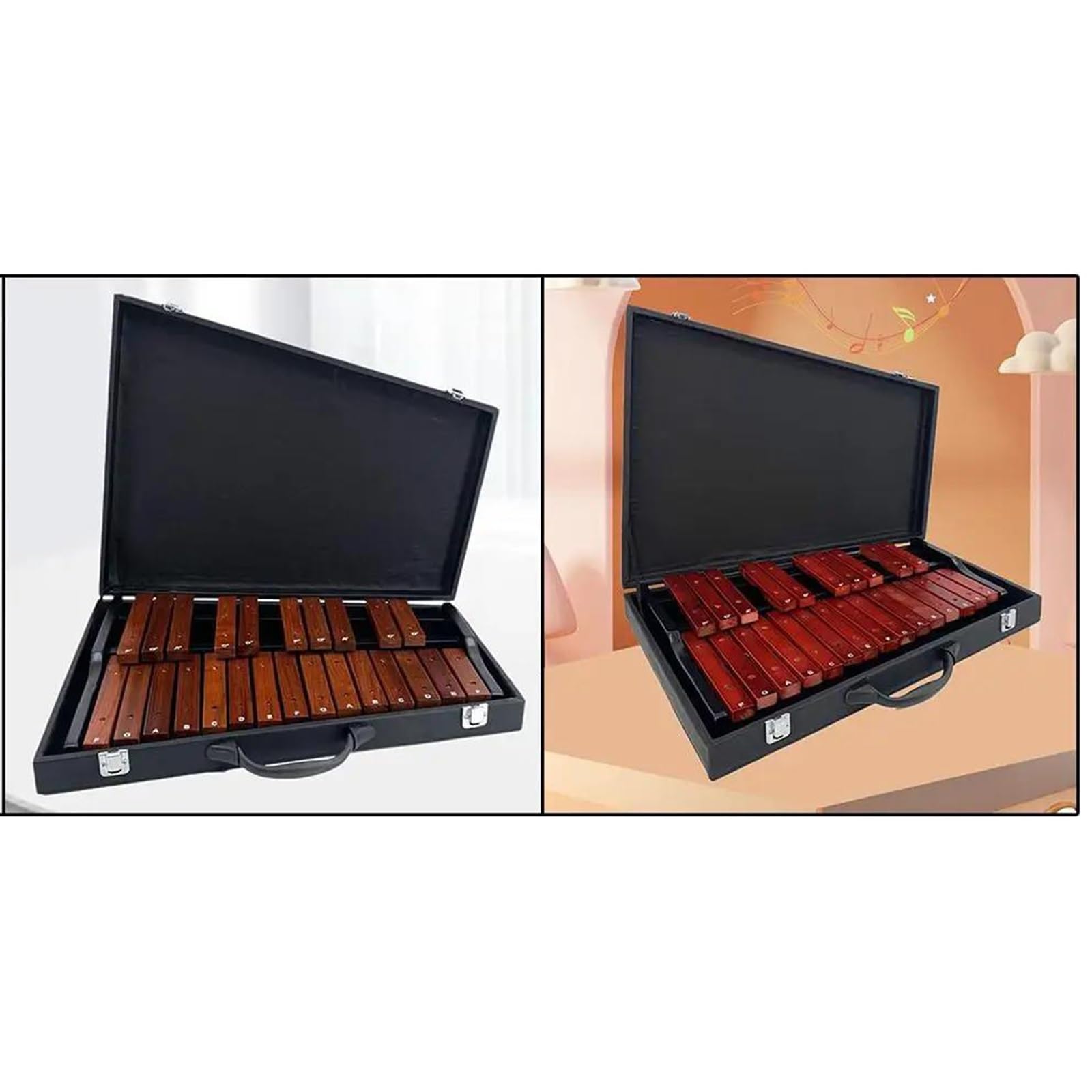 Xilofono Professionale Strumento A Percussione In Legno Con Coordinazione Xilofono A 25 Scale Per Concerti Musicali All'aperto Spettacoli Dal Vivo Sessioni Familiari(A)