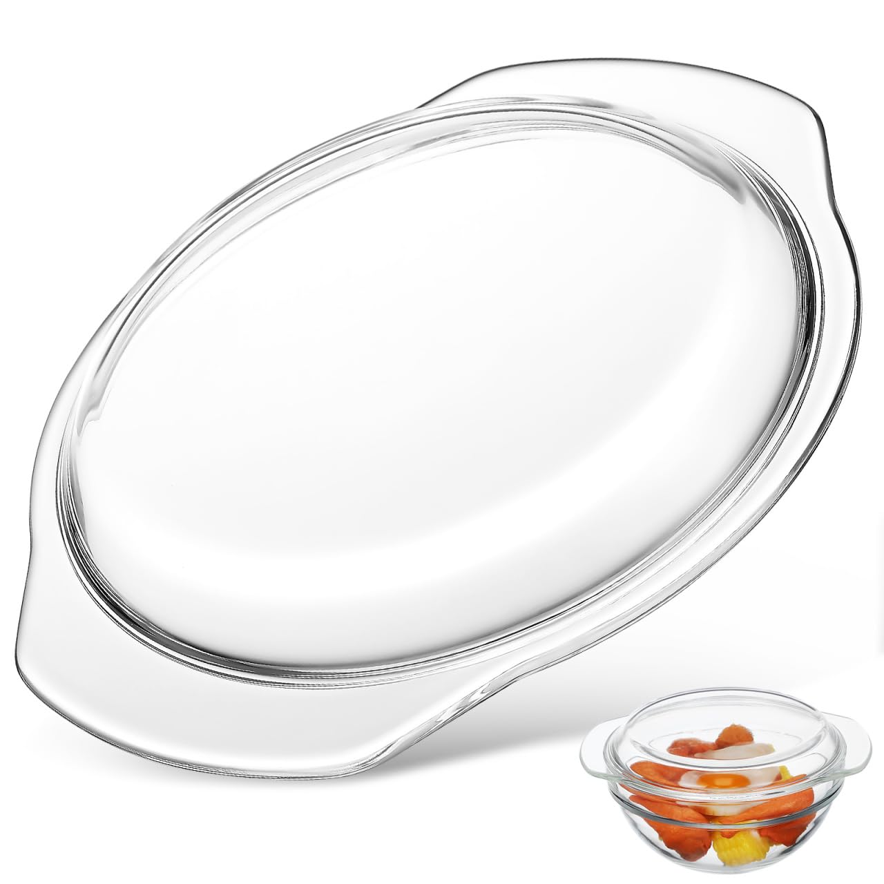 Tapa Microondas Cristal: Tapa Para Microondas Libre Bpa 7 Pulgadas Microwave Cover Transparente Para Platos De Cocina Protección Contra Salpicaduras Y Aceite Para Vapor Horno para Cocina Hogar
