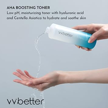 Facial AHA BHA Toner, Mild Exfoliation, Hydration and Soothing, Korean Toner, Smooth Skin, Alcohol-Free - 6.76 Fl.Ounce