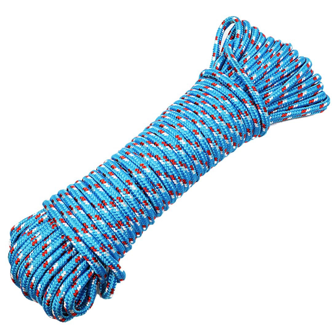 Cuerda trenzada de diamante Boxer Tool de 3/8 x 100 pies azul de alta resistencia para exterior