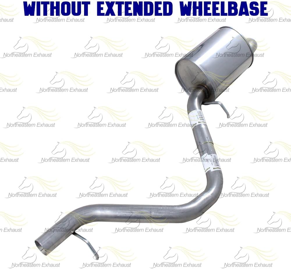 Exhaust Front Muffler & Rear Muffler Kit Compatible for 2004-2005 Isuzu Ascender 4.2L | Stainless Steel | Northeastern Exhaust | Includes Clamps, Hangers and Bolt Kit | Direct-Fit Replacement
